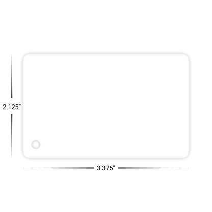 Custom Plastic 3.375" x 2.125" Cards with Corner Hole