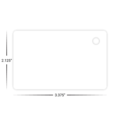 Custom Plastic 3.375" x 2.125" Cards with Large Corner Hole