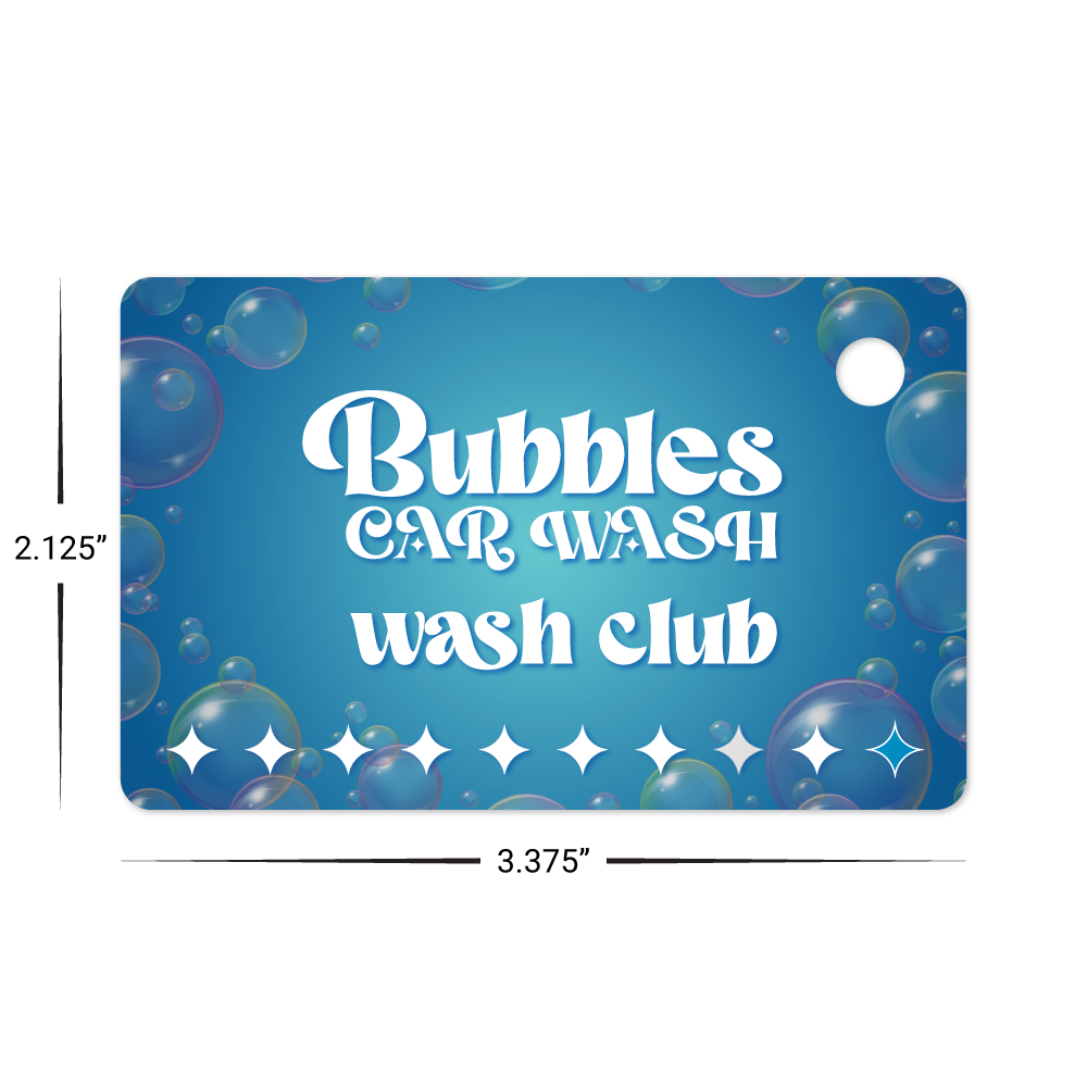 Custom Plastic 3.375" x 2.125" Cards with Large Corner Hole