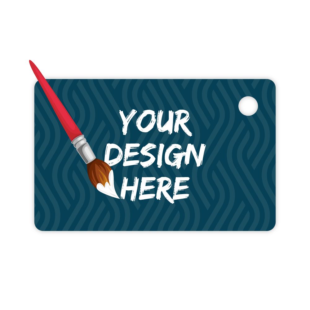 Custom Plastic 3.375" x 2.125" Cards with Large Corner Hole
