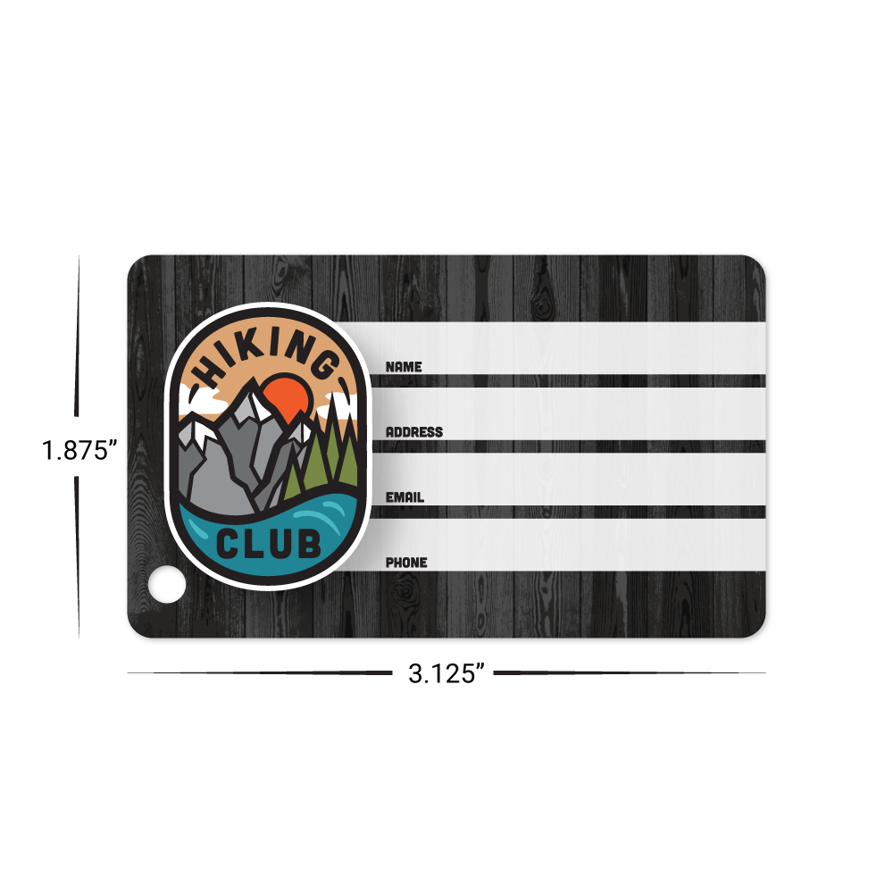 Custom Plastic 3.125" x 1.875" Corner Hole Tags