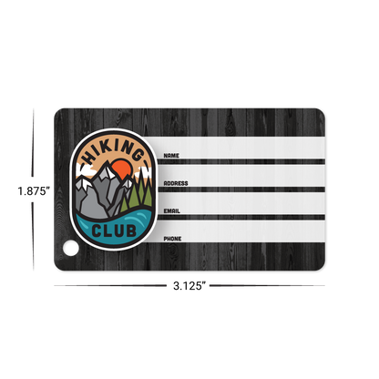 Custom Plastic 3.125" x 1.875" Corner Hole Tags