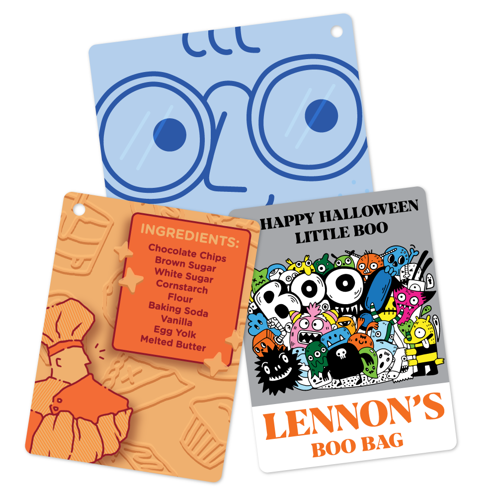 Custom Plastic 3" x 4" Rectangle with Corner Hole Tags