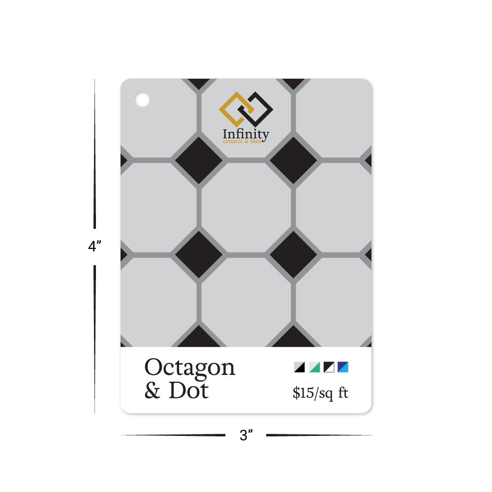 Custom Plastic 3" x 4" Rectangle with Corner Hole Tags