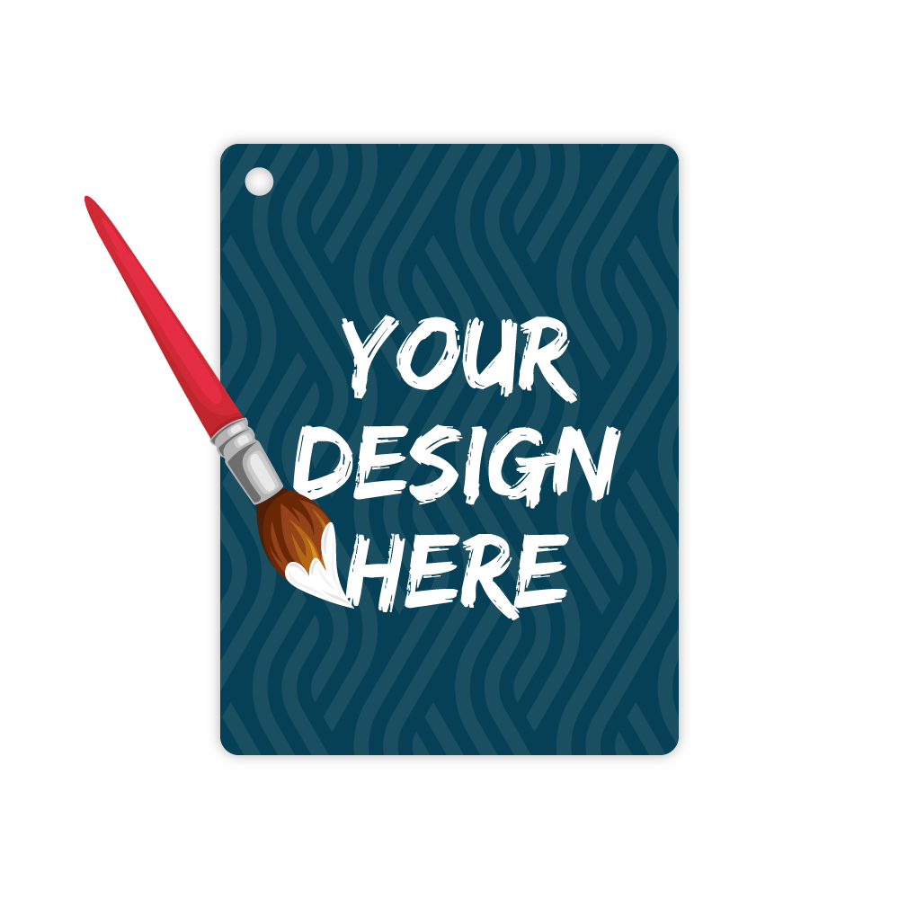 Custom Plastic 3" x 4" Rectangle with Corner Hole Tags