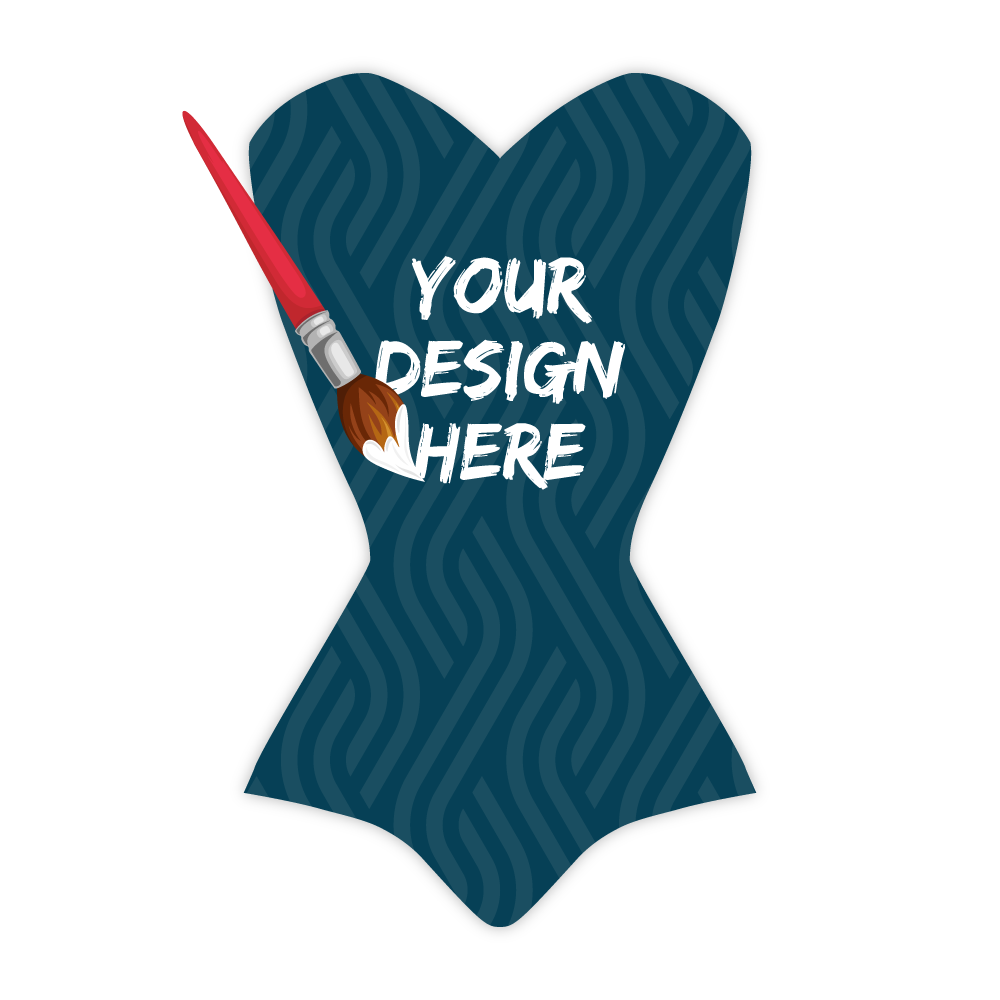 Custom Plastic 3" x 5" Corset Shape Cards
