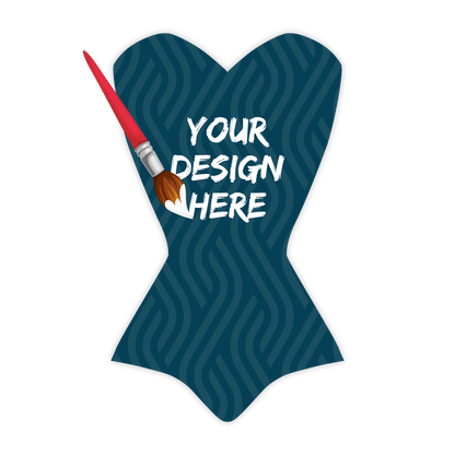 Custom Plastic 3" x 5" Corset Shape Cards