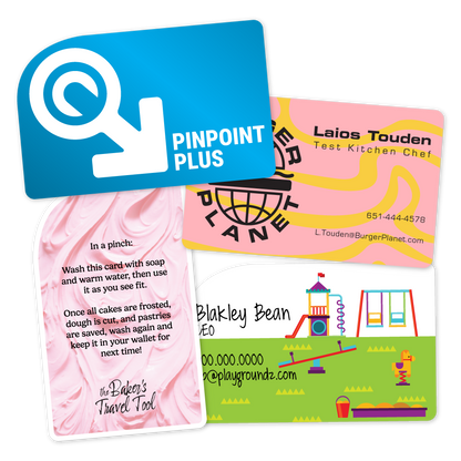 Custom Plastic 3.375" x 2.125" Curve Corner Cards