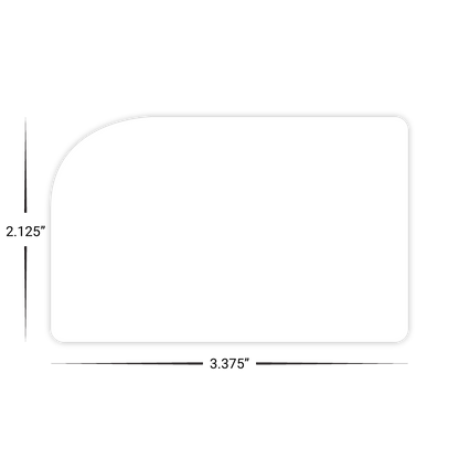 Custom Plastic 3.375" x 2.125" Curve Corner Cards