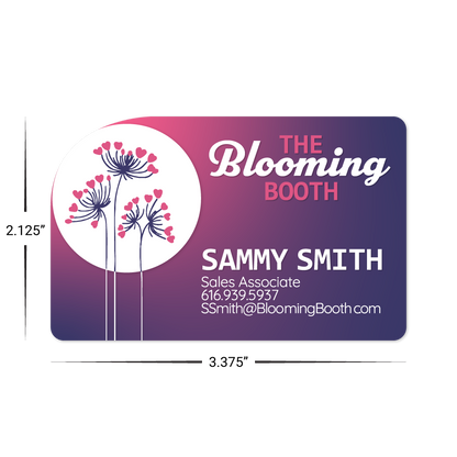 Custom Plastic 3.375" x 2.125" Curve Corner Cards