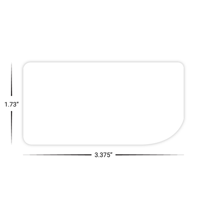 Custom Plastic 3.375" x 1.73" Curved Corner Cards