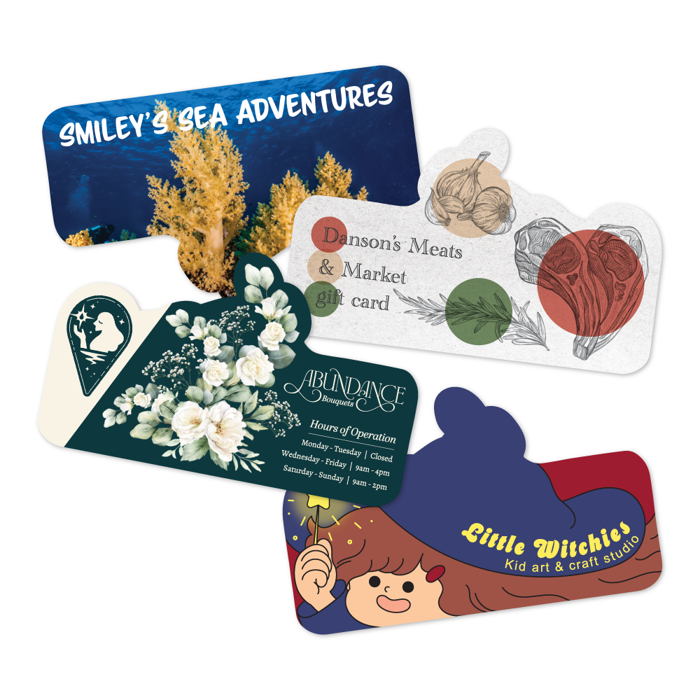 Custom Plastic 3.25" x 2" Unique Shape Cards