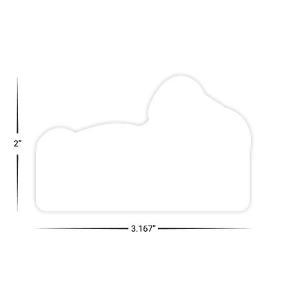 Custom Plastic 3.167" x 2" Unique Shape Cards