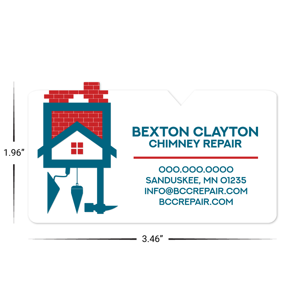 Custom Plastic 3.46" x 1.96" Notch and Rise Cards