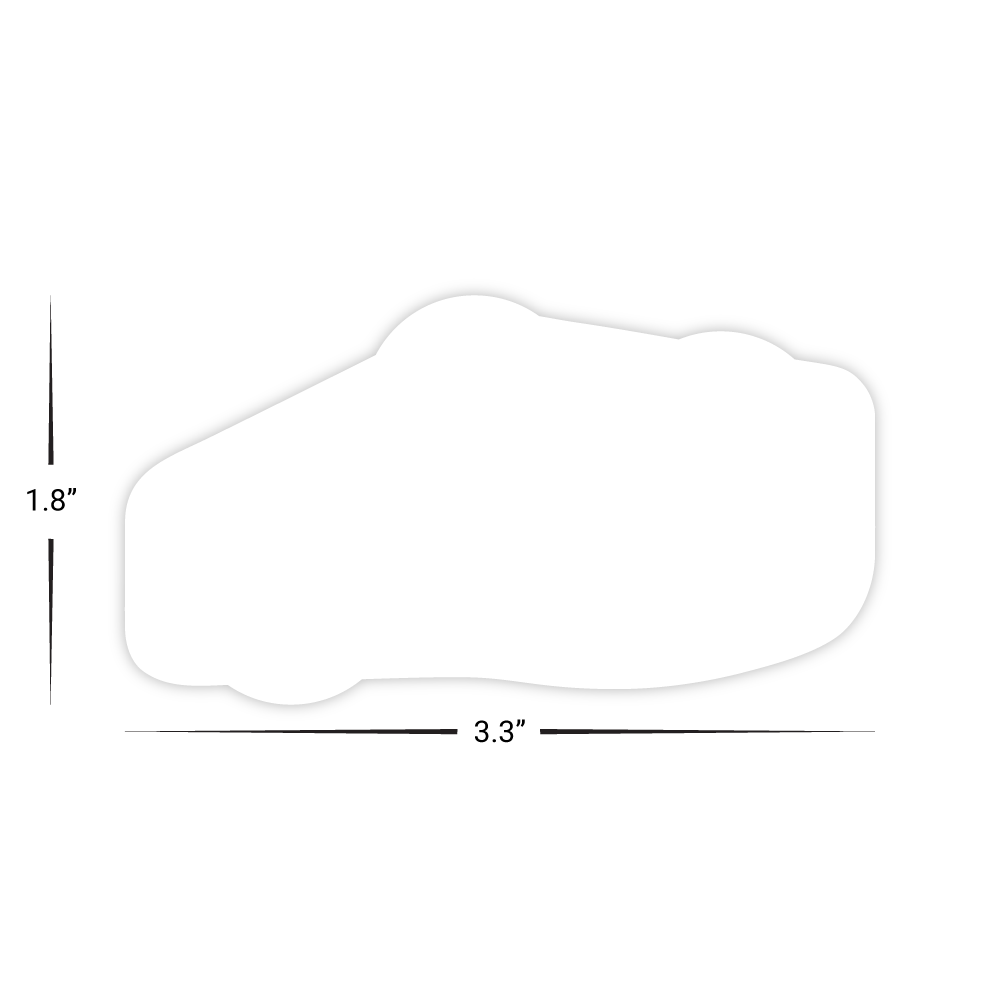 Custom Plastic 3.3" x 1.8" Ridged Cards