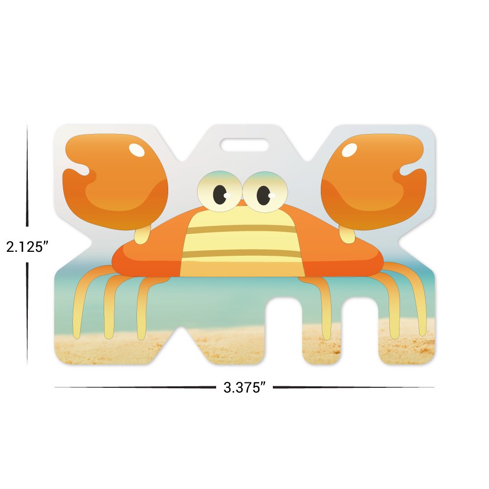 Custom Plastic 3.375" x 2.125" Unique Shape Luggage Tag