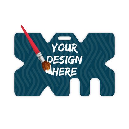 Custom Plastic 3.375" x 2.125" Unique Shape Luggage Tag