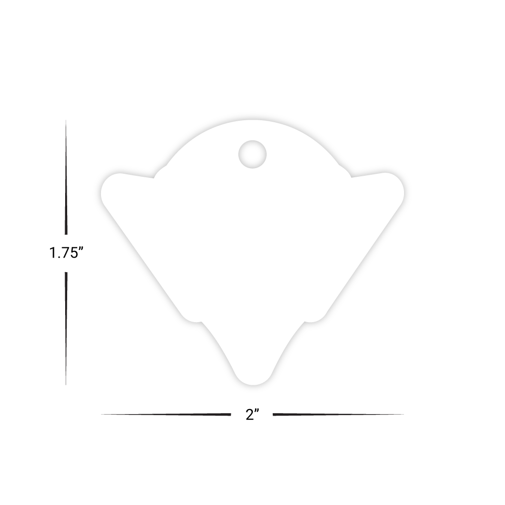 Custom Plastic 2" x 1.75" Bird Shape Key Tags