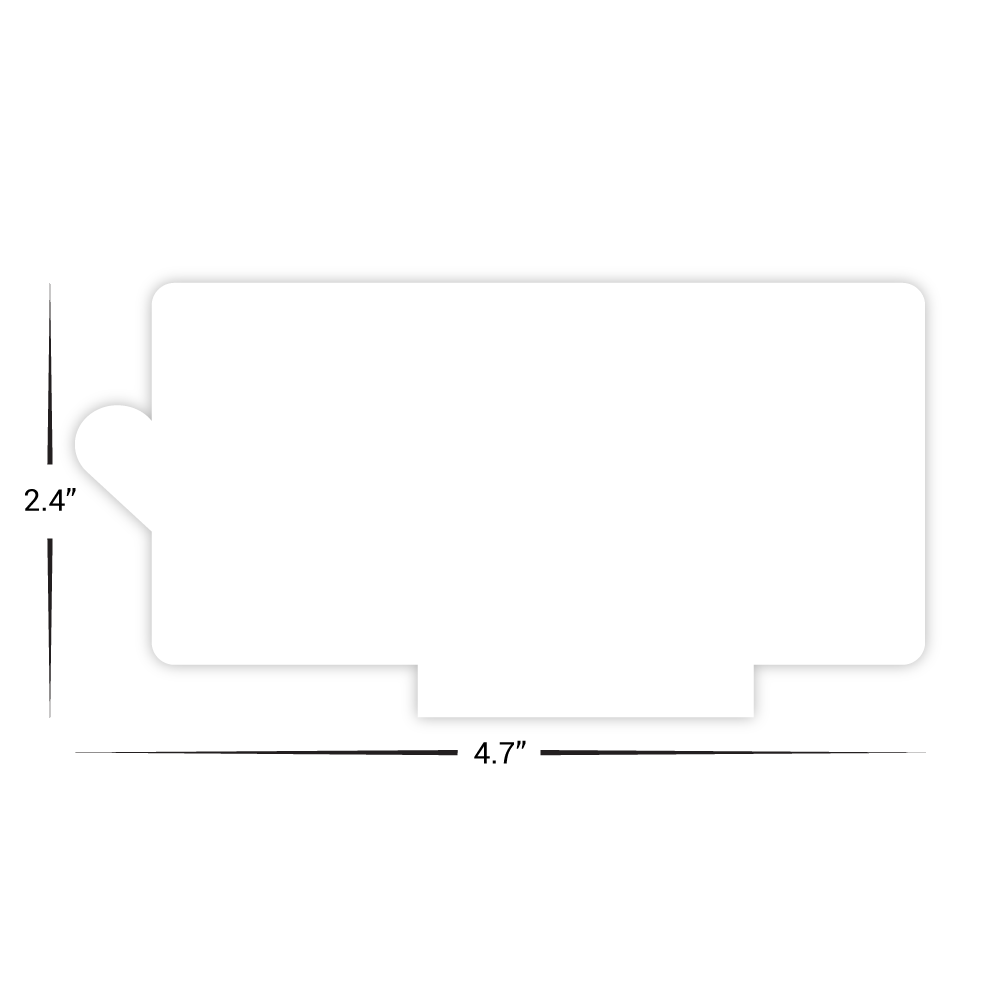 Custom Plastic 4.7" x 2.4" Bump and Ridge Cards