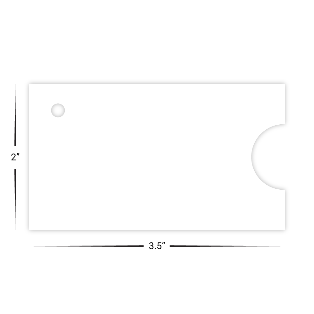 Custom Plastic 3.5" x 2" Hole Cards