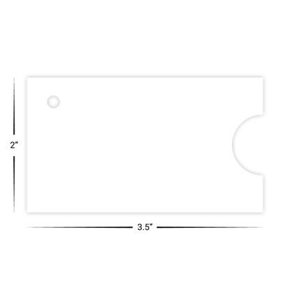 Custom Plastic 3.5" x 2" Hole Cards