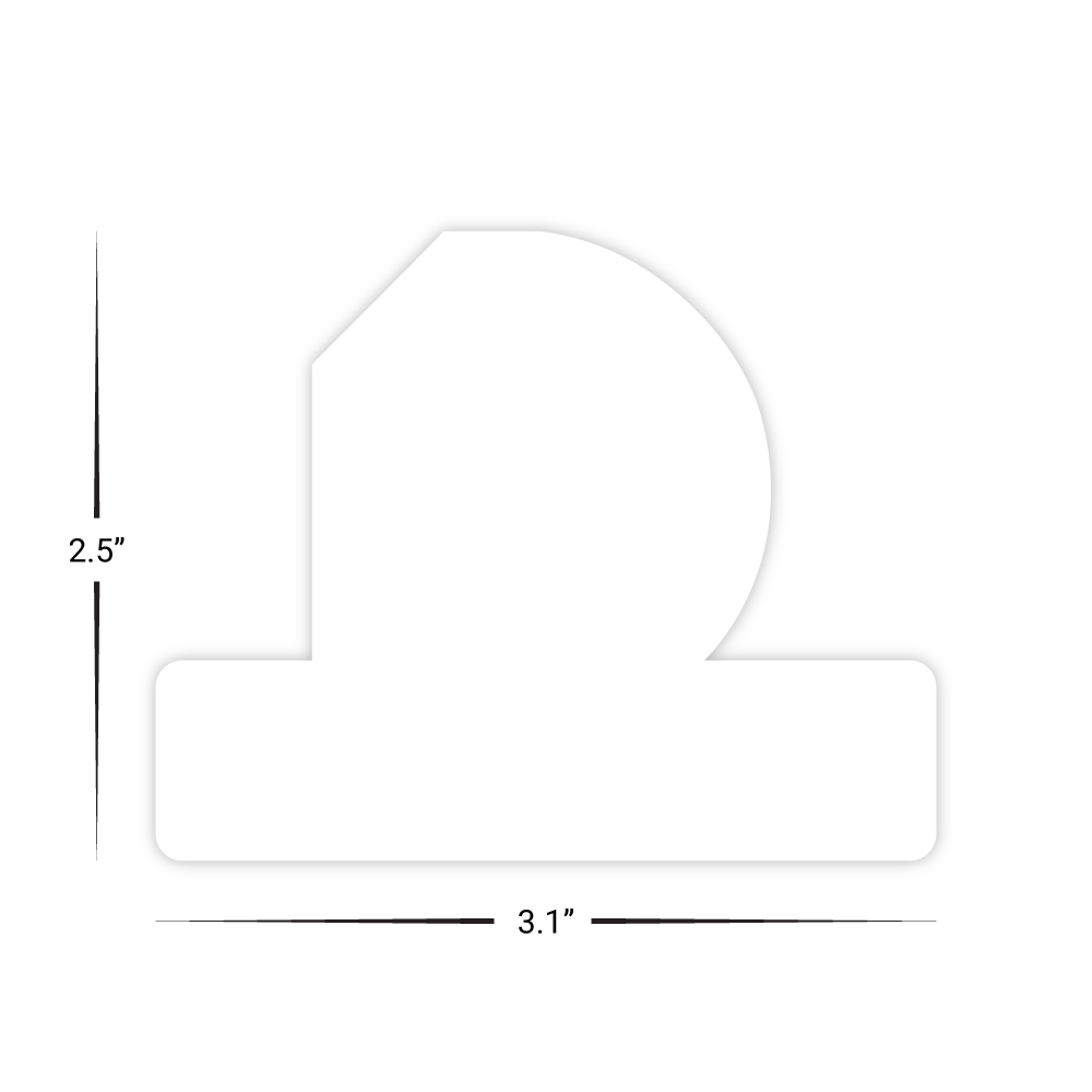 Custom Plastic 3.1" x 2.5" D-Shape Cards