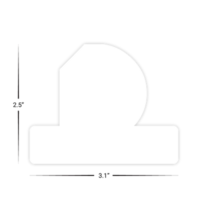 Custom Plastic 3.1" x 2.5" D-Shape Cards