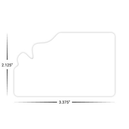 Custom Plastic 3.375" x 2.125" Decorative Corner Cards