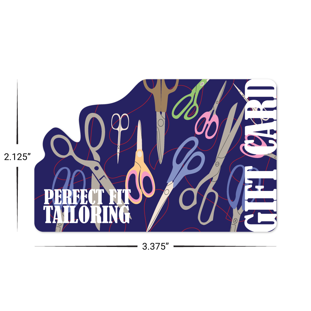 Custom Plastic 3.375" x 2.125" Decorative Corner Cards
