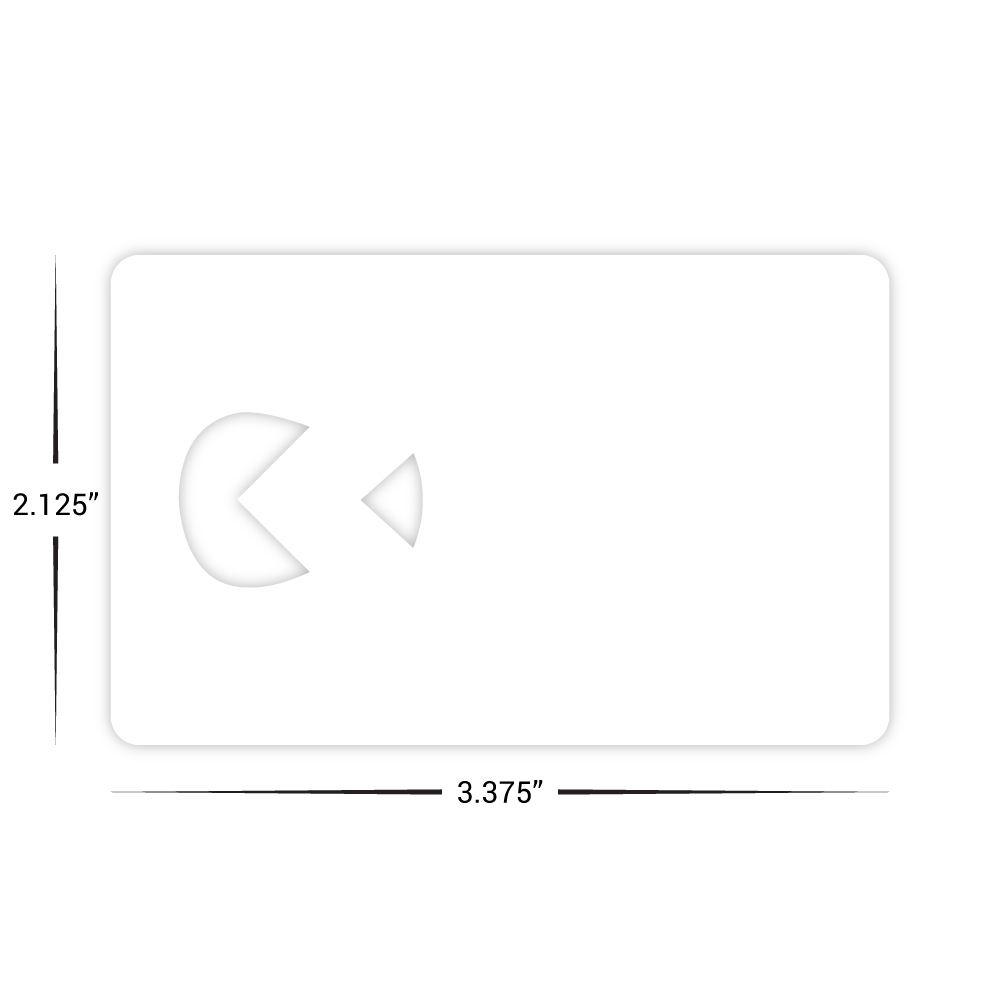 Custom Plastic 3.375" x 2.125" Cards with 2 Decorative Punch-Outs
