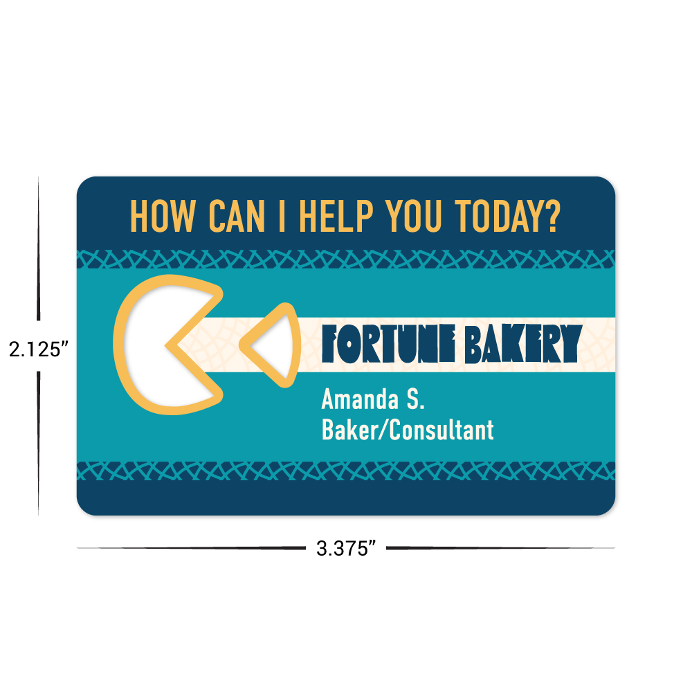 Custom Plastic 3.375" x 2.125" Cards with 2 Decorative Punch-Outs