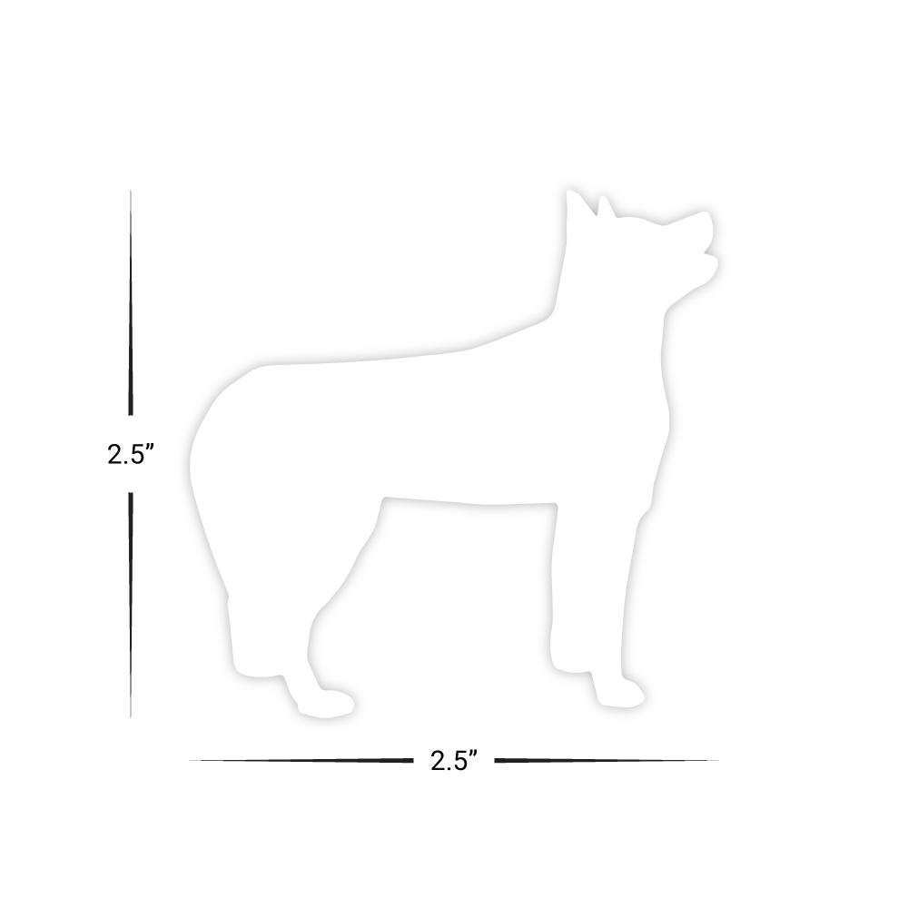 Custom Plastic 2.5" x 2.5" Dog Shape Cards