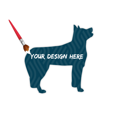 Custom Plastic 2.5" x 2.5" Dog Shape Cards