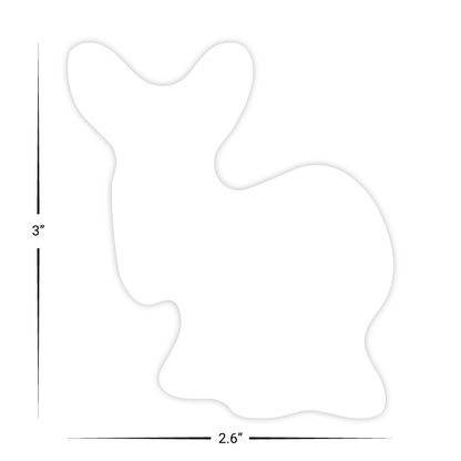 Custom Plastic 3" x 2.6" Animal Shape Cards