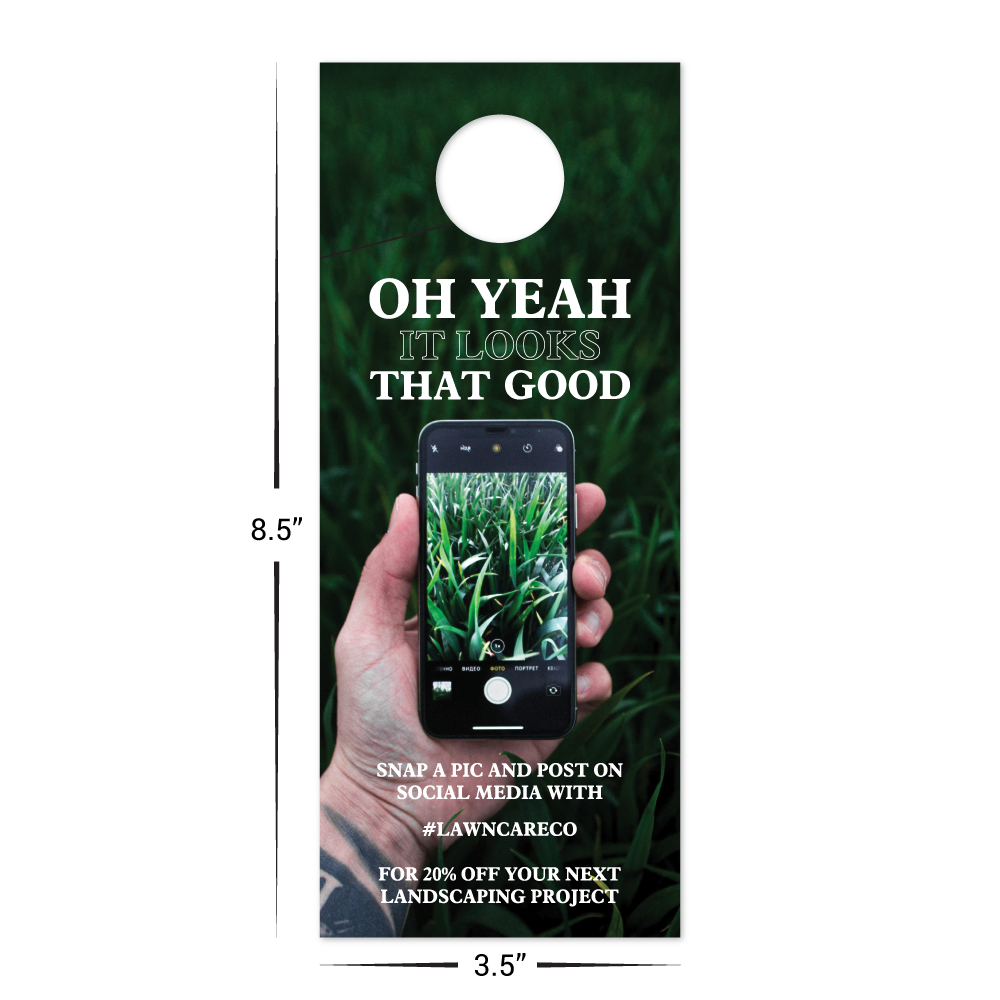 Custom Plastic 3.5" x 8.5" Door Hanger