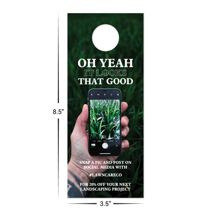 Custom Plastic 3.5" x 8.5" Door Hanger
