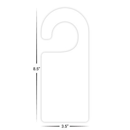 Custom Plastic 8.5" x 3.5" Door Hangers