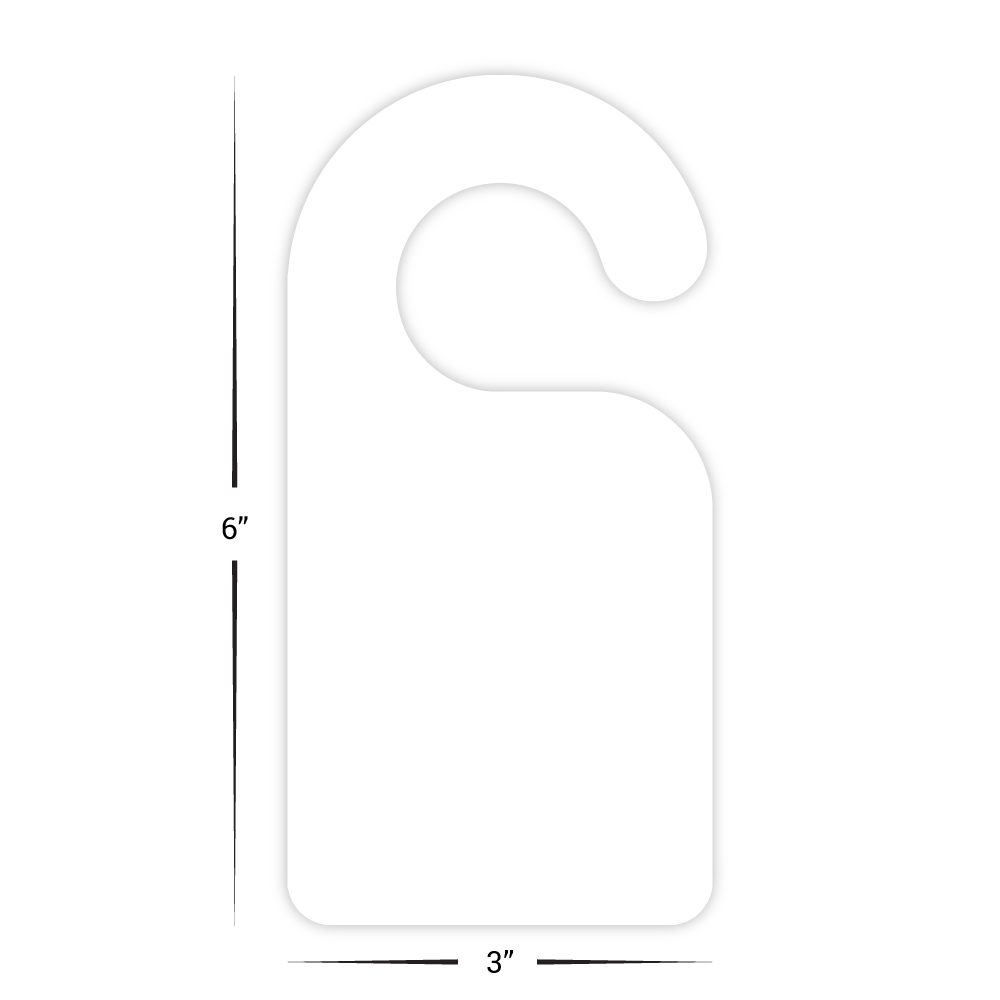 Custom Plastic 3" x 6" Door Hangers