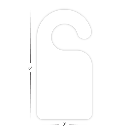 Custom Plastic 3" x 6" Door Hangers