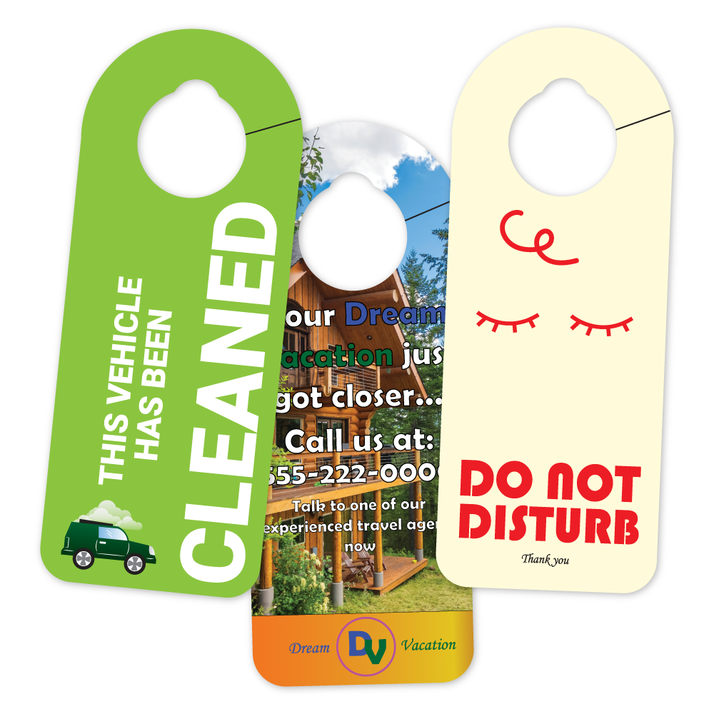 Custom Plastic 3.25" x 8.25" Slit Door Hanger