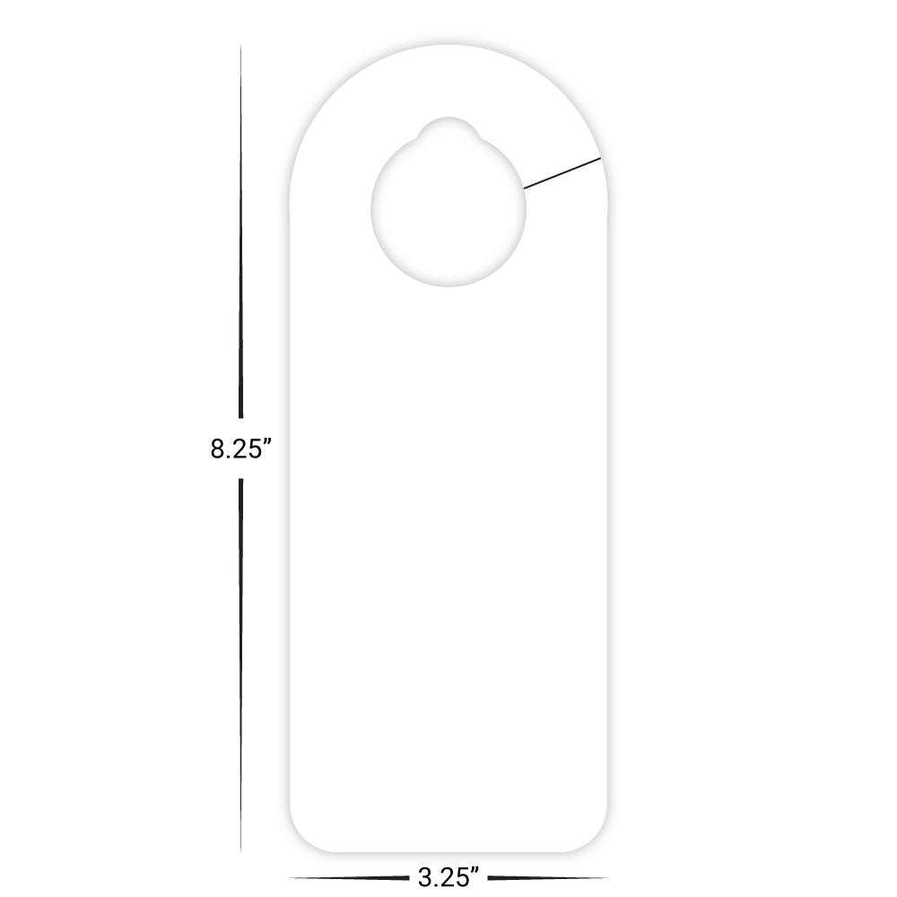 Custom Plastic 3.25" x 8.25" Slit Door Hanger
