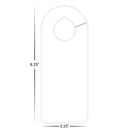 Custom Plastic 3.25" x 8.25" Slit Door Hanger