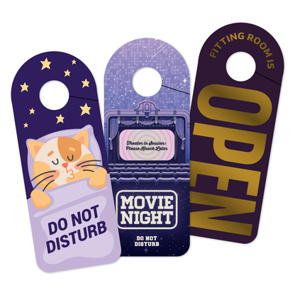 Custom Plastic 3.25" x 8.25" Rounded Door Hangers
