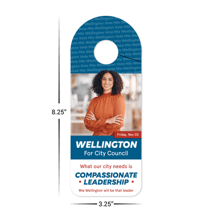 Custom Plastic 3.25" x 8.25" Rounded Door Hangers