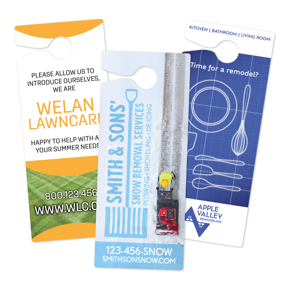 Custom Plastic 4.5" x 11" Door Hangers
