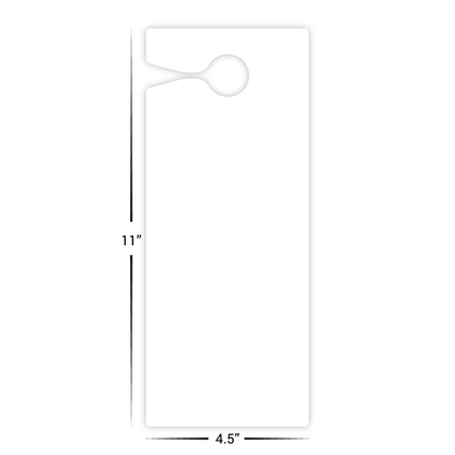Custom Plastic 4.5" x 11" Door Hangers