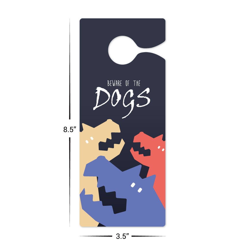 Custom Plastic 3.5" x 8.5" Open Slit Door Hangers