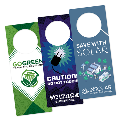 Custom Plastic 8.5" x 3.4" Door Hanger