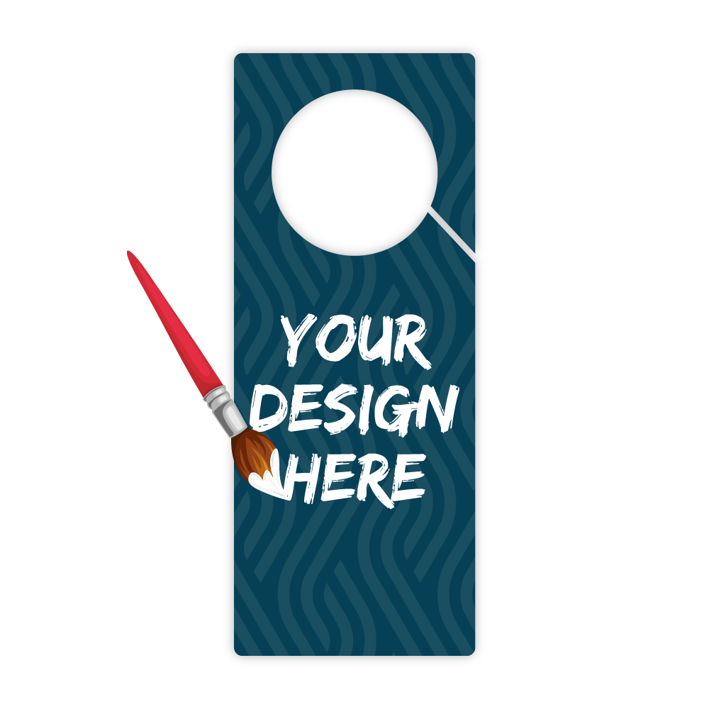 Custom Plastic 8.5" x 3.4" Door Hanger