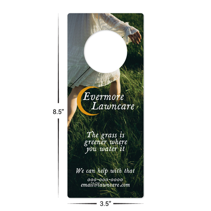 Custom Plastic 8.5" x 3.5" Door Hanger